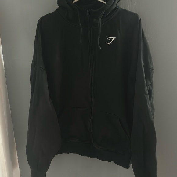 Gymshark Zip Up. Heavy material- black - large - Picture 1 of 2